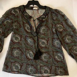 Saint Laurent paisley-print Top Made in Italy Size: M